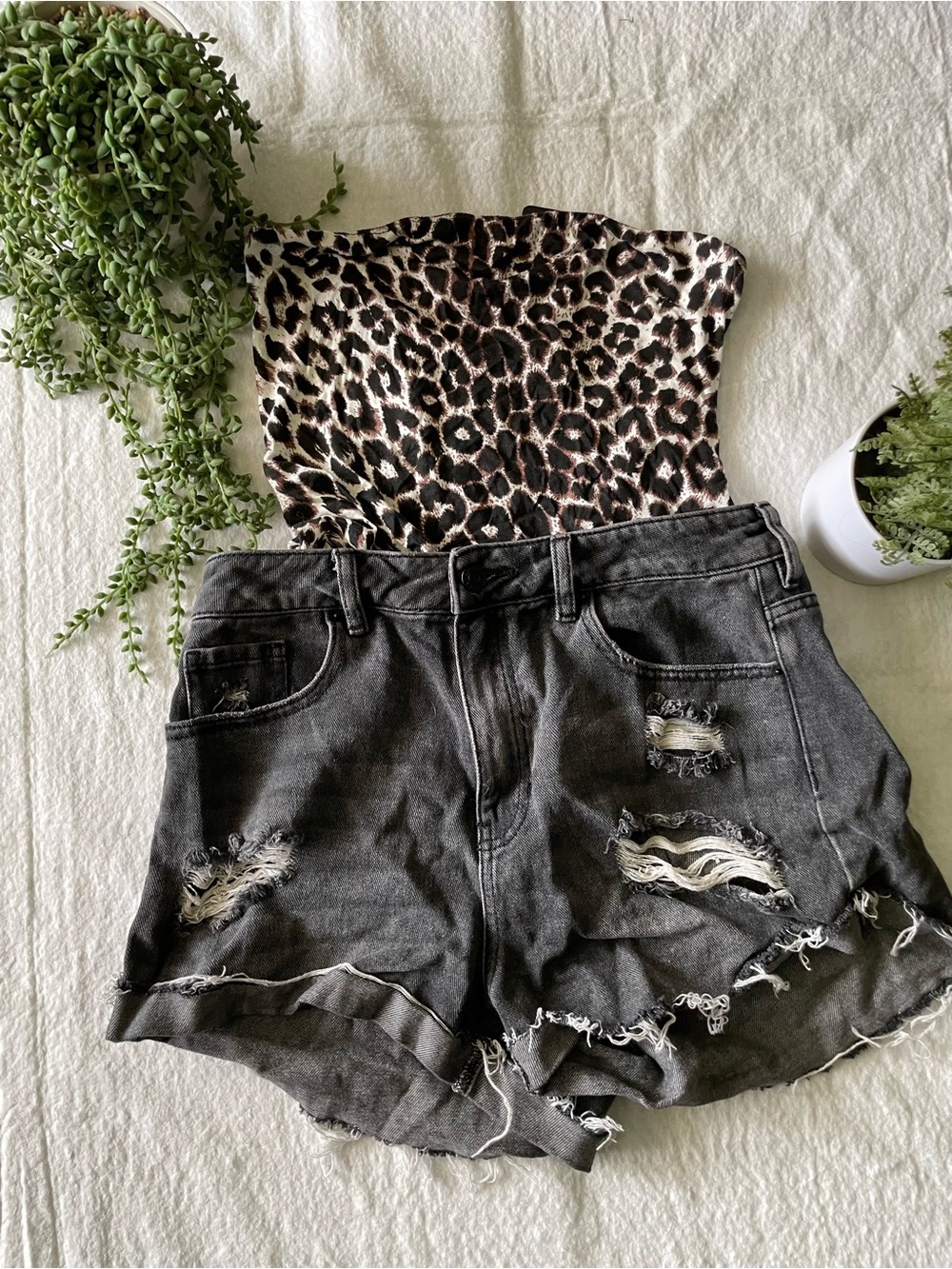 Cheetah print sleeveless bodysuit